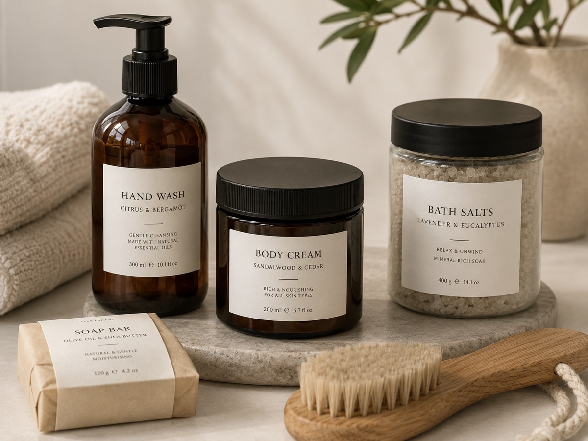 Personal care products with labels
